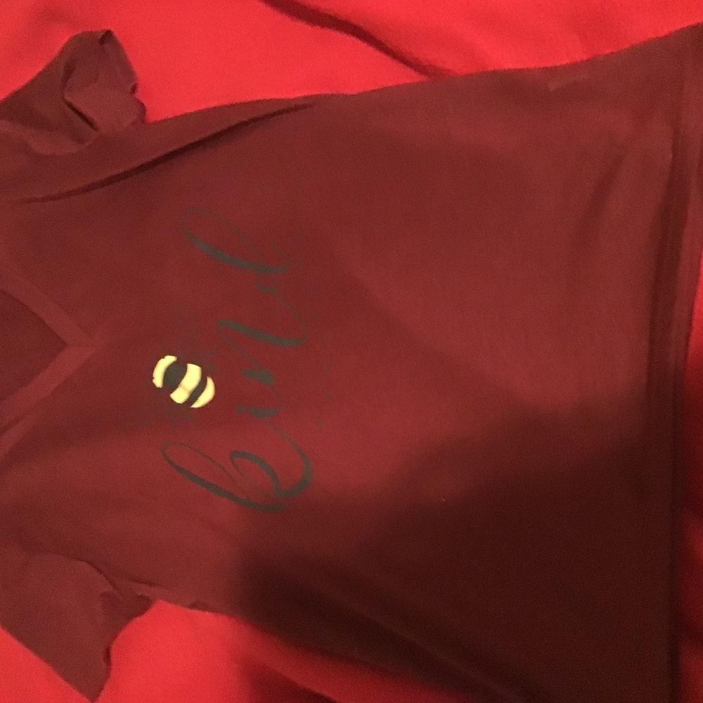 Red short sleeve the cut t-shirt